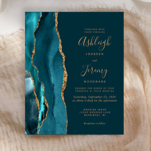 Convite Dourado de Casamento de Altos Escuros para