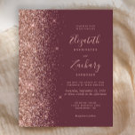 Convite Dourado de Casamento Rosa de Borgonha Escu<br><div class="desc">A borda esquerda deste elegante convite de casamento moderno apresenta uma borda falsa de ouro rosa. O texto personalizável combina manuscrito colorido cor branco de rosa pálido,  manuscrito e fontes itálicas em um fundo burlando escuro. O lado inverso apresenta uma burgundy e uma design de ouro rosa.</div>