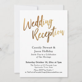Convite Dourado Depois da Recepção de Casamento, Bokeh Pre
