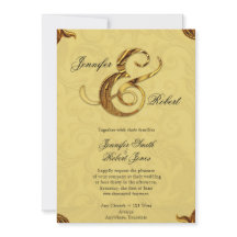 Convite Dourado do casamento do toque do Midas