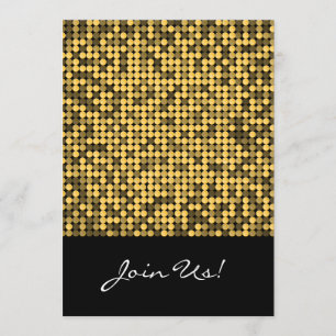 Convite dourado do encanto 5x7