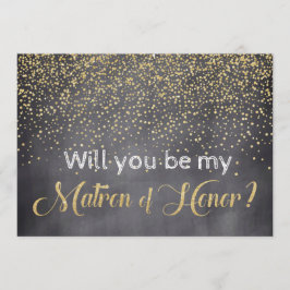 Convite Dourado e 'Chalkboard' Você será a minha mãe de ho