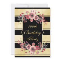 Dourado Elegante Stripes Floral 100th