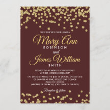 Dourado Faux Glitter Confetti Casamento Elegante M