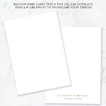 Convite Dourado Fundo Branco Monograma Para Sobreposição D<br><div class="desc">Aumente seu convite para casamento em acrílico ou vellum ou salve as sobreposições de data com nosso estoque de cartão de fundo em chic, com uma frente clara para equilibrar designs intrincadas de sobreposição, e seus nomes de monograma e data de casamento em tipografia elegante de ouro no verso, acrescentando...</div>