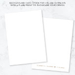 Convite Dourado Fundo Branco Monograma Para Sobreposição D<br><div class="desc">Aumente o seu convite para casamento vellum ou acrílico ou salve as sobreposições de data com o nosso cartão de fundo chic. Apresentando uma frente branca limpa para mostrar perfeitamente a sua design de cobertura, a parte traseira apresenta os seus nomes de monograma e a data de casamento, unida com...</div>