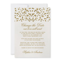 Dourado Glamor Glitter Confetti Altere a Data