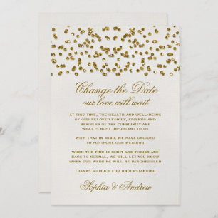 Convite Dourado Glamor Glitter Confetti Altere a Data