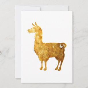 Convite Dourado Llama