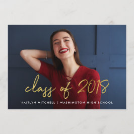 Convite Dourado manuscrito | Classe do Partido do Formando