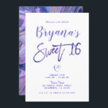 Convite Dourado Marble Chic Glam Doce 16 Festa<br><div class="desc">Personalizar para qualquer evento</div>