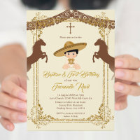 Dourado Mexicano Brown Fiesta Boy Baptism Christen