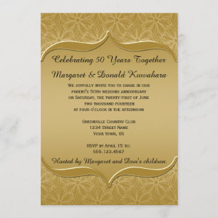 Convite Dourado no Dourado Quadro de Ornamentados do Daisi