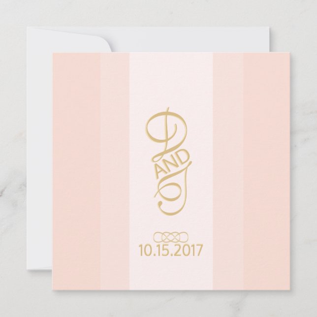 Convite Dourado para Blush (Frente)