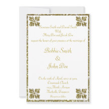 Convite Dourado para casamento