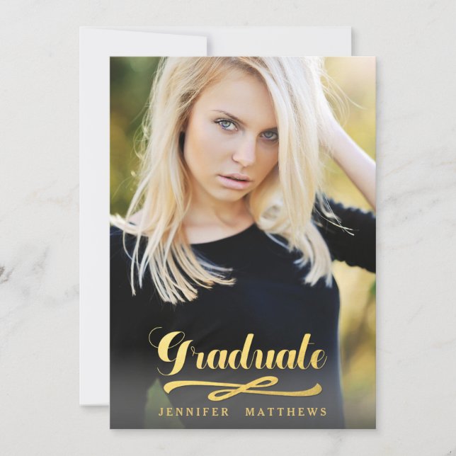 Convite Dourado para Festa de formatura de Quadros (Frente)