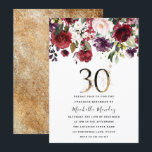 Convite Dourado Partido da Elegância Floral Elegante Burgu<br><div class="desc">Convite de festas Elegante Floral Elegante Dourado da Burgundy Ver coleção correspondente em Niche e Nest Store Também temos muitos outros convites e coleções.</div>