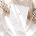 Convite Dourado partido minimalista de aniversário de 30 a<br><div class="desc">Este simples convite de festas aniversário de 30 anos minimalista de ouro é perfeito para uma festa de aniversário moderna. O design simples e elegante apresenta a tipografia clássica e de rico em ouro.</div>