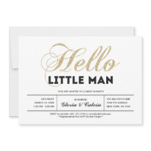 Dourado, Preto | Chá de fraldas Moderno de Tipogra