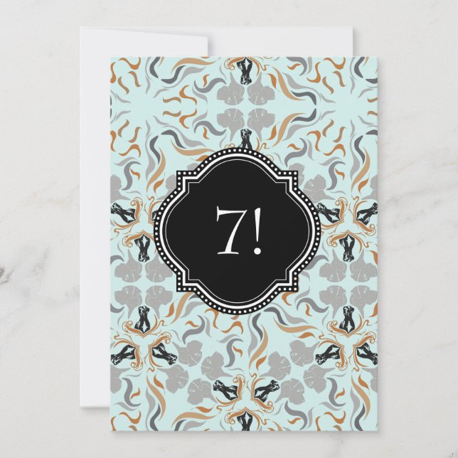 Convite Dourado Preto de Grande Festa Canina (Frente)