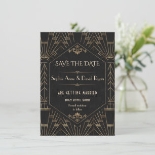 Convite Dourado Preto Grande Gatsby Anos 20 Casamento Salv