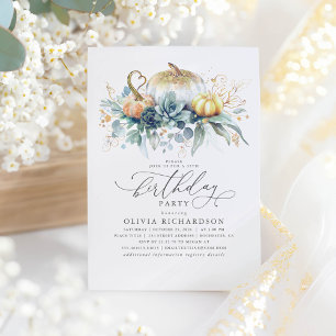 Convite Dourado Pumpkins Suculenta Greenerent Cai Anivers