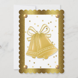 Convite Dourado Scalloped Elegant