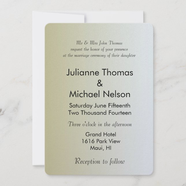 Convite Dourado Sol (Frente)