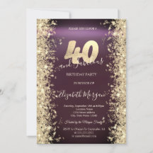 Dourado Sparkle Diamantes Burgundy aniversário de 