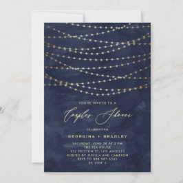 Convite Dourado Twinkle String Luzes Casais Russos Chá