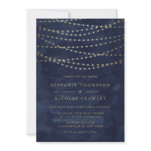 Dourado Twinkle String Luzes Watercolor Blue Casam