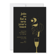 Dourado Vidro de Champanhe 2024 Festa de Véspera d