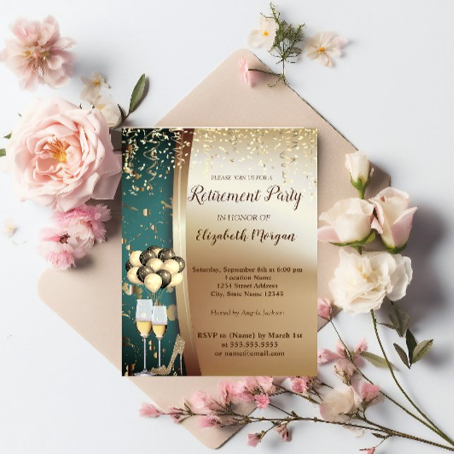 Convite Dourado Vinho,Altos Saltos,Festa de Reforma de Bal (Criador carregado)