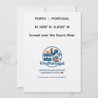 Convite Douro Sunset Portugal Travel Art Invitation – Port