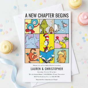Convite Doutor Seuss Novo Capítulo Começa Chuveiro de Bebê