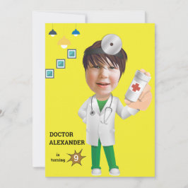 Convite Doutora Médica Foto de um Corpo Médico FUN Anivers