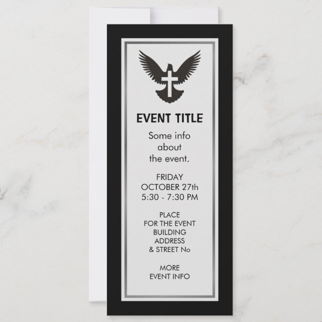 Convite Dove com Cruz (Verso)