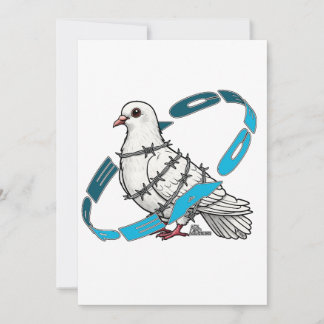 Convite Dove of peace in Barbed Wire Embrace
