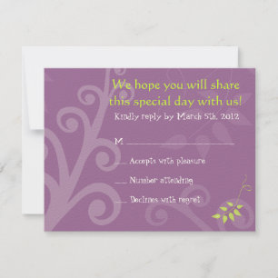 Convite Dove the Peace Bat Mitzvah Invitation Reply Card