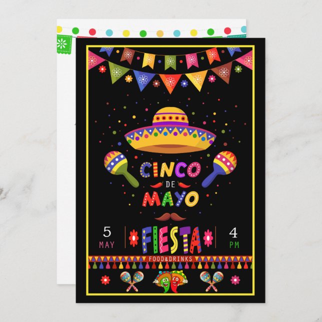 Convite Download Choice Cinco de Mayo (Frente/Verso)