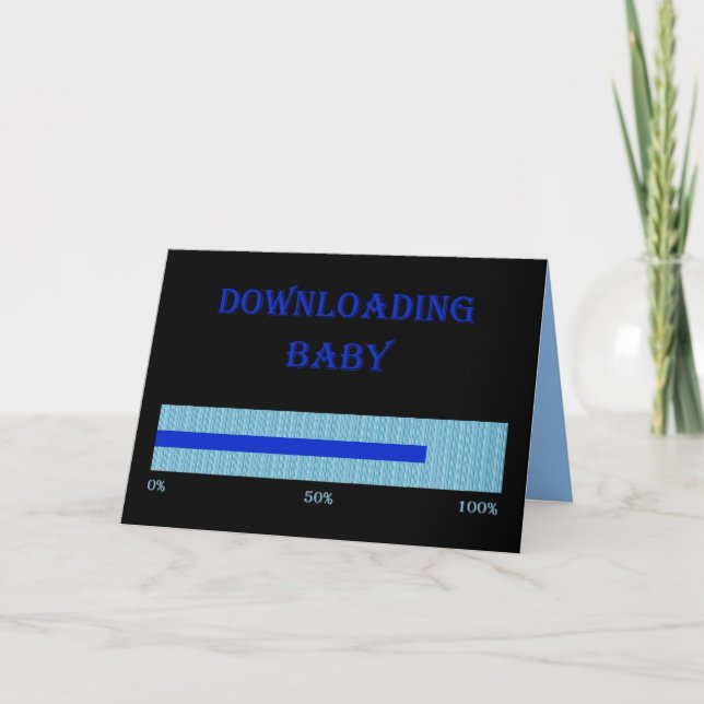 CONVITE DOWNLOADING BABY - BABY SHOWER INVITATION CARD (Frente)