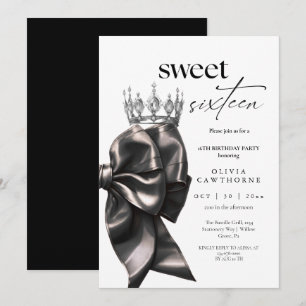 Convite Doze Anos Doce Elegante Arco Preto Aniversário