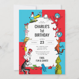 Convite Dr. Seuss - Personagens | Aniversário Infantil