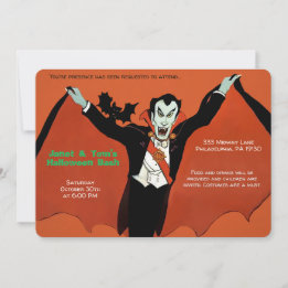 Convite Dracula Retro Personalizável