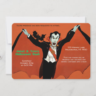 Convite Dracula Retro Personalizável