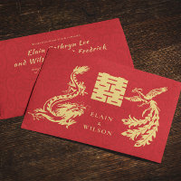 Dragão Casado Chinês-Phoenix Vermelho duplo Xi Dou