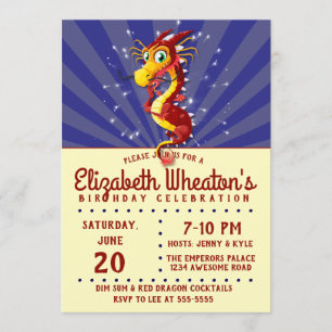 Convite Dragão chinês do ano novo