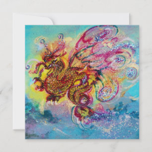 Convite DRAGÃO DO MAR azul violeta roxo preto amarelo