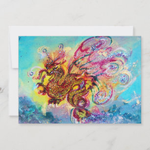 Convite DRAGÃO DO MAR azul violeta roxo preto amarelo