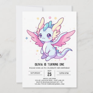 Convite Dragão Moderno Mítico 1º Aniversário